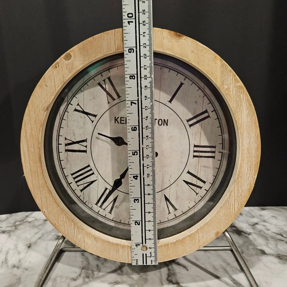 Kensington Station London Retro Wood Tabletop‎ Clock 1870 Vintage Style